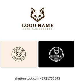 Logotipo retro cabeça de raposa para uso boutique, moda ou criativo. Vetor CorelDRAW.