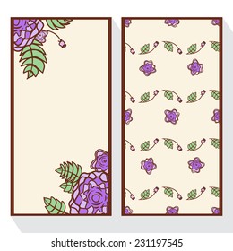 Retro frame with abstract roses. Event design template