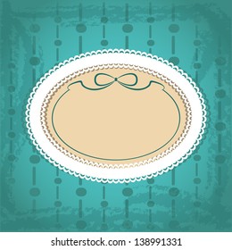 Retro frame with blank space for text