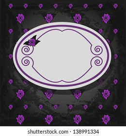 Retro frame with blank space for text