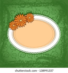 Retro frame with blank space for text