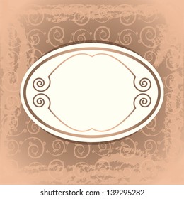 Retro frame with blank space for text