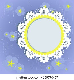 Retro frame with blank space for text