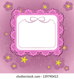 Retro frame with blank space for text