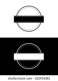 Retro Frame and Carrier Set in Black and Reverse