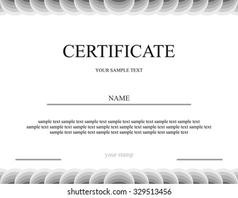 Retro frame certificate background design template