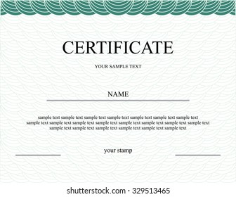 Retro frame certificate background design template