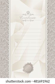 retro frame certificate invitation template
