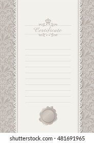 retro frame certificate invitation template
