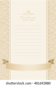 retro frame certificate invitation template