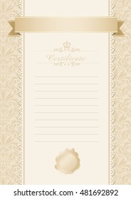 retro frame certificate invitation template
