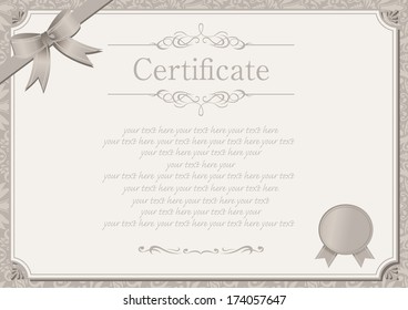retro frame certificate template Vector 