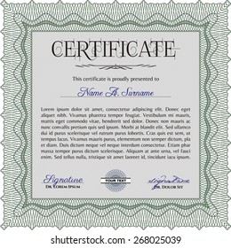 Retro frame certificate template Vector 
