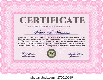 Vorlage für die Vorlage "Retro-Frame-Zertifikat", Vektor 
