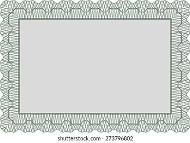 Retro frame certificate template Vector 
