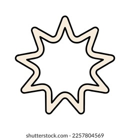 Retro Frame Circle Lined Hand Drawn