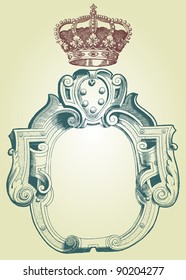 Retro frame with crown