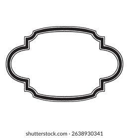  Retro frame. Elegant ornaments frame. Vintage decorative label and badge shape