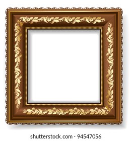 retro frame with gold leaf