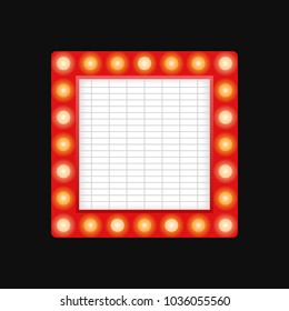 Retro frame, icon. Vector illustration
