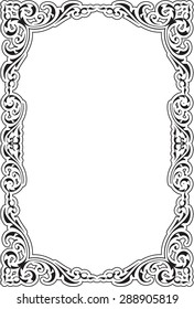 Retro frame is isolated on white