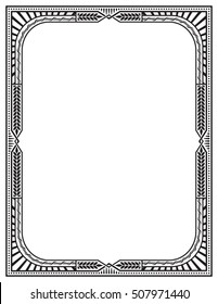 Retro frame. Letter page size. Elements are organized by groups.