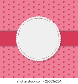 Retro Frame on Cute Background Vector Illustration EPS10