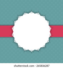 Retro Frame on Cute Background Vector Illustration EPS10