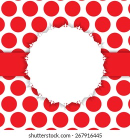 Retro Frame on Cute Background Vector Illustration EPS10