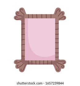 retro frame photo empty accessory decoration icon vector illustration