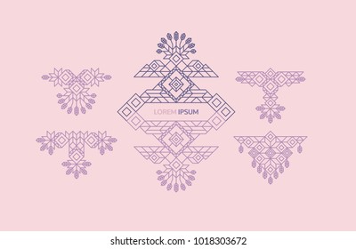 Quadro retrô com lugar para texto. Elemento de decoração vintage. Projeto de arte de linha para convites, cartazes e crachás. Ilustração vetorial para marketing e apresentação de negócios.