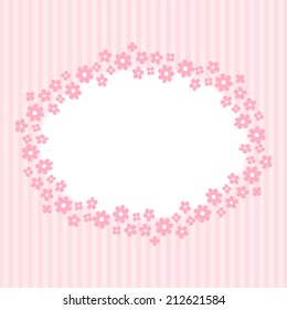 Retro frame in shabby chic style ideal as birthday, wedding, bridal or baby shower card