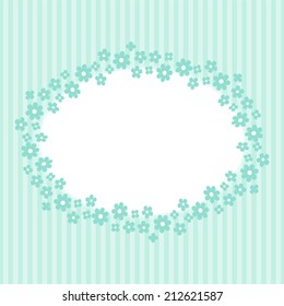 Retro frame in shabby chic style ideal as birthday, wedding, bridal or baby shower card