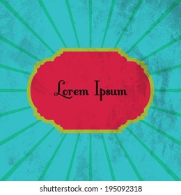 retro frame template greeting card design