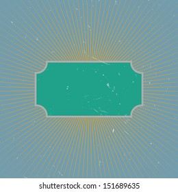 retro frame template grunge design vector illustration