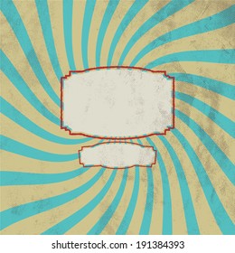 retro frame template vector illustration