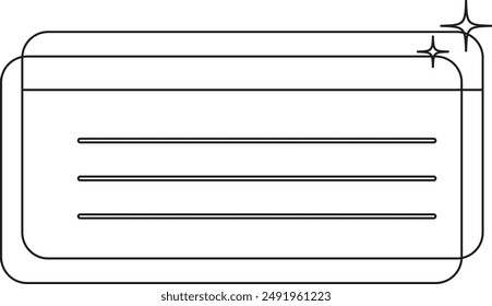 Retro Frame Text Box with Hand Drawn Design Concept. Vector Illustration