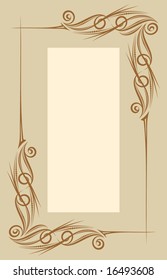 Retro frame. Vector illustration.