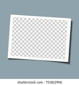 Retro frame vector. Template design. Transparent picture frame.