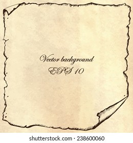 Retro frame vintage background. Elements  for design. Hand-drawing. Vector illustration.