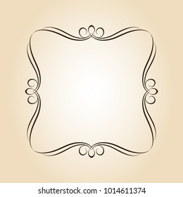 Retro frames calligraphic vignettes.Vector illustration.