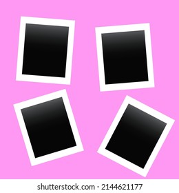 Retro frames, great design for any purposes. 3d frames for crimson background. Vector illustration. stock image. 
