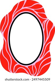 Retro frames for social media, photo cards, posters, invitations, etc. Groovy border in 60s, and 70s style. Vector.