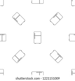 Retro fridge pattern seamless vector repeat geometric for any web design