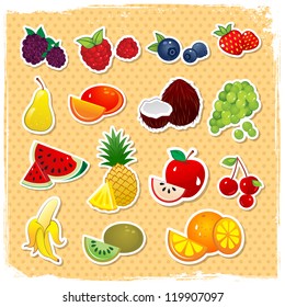 Retro fruit set