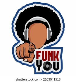 Retro Funk You Music Vector