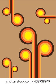 Retro, funky pattern. Vector art.