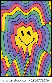 Download Cool Melted Seamless Pattern Aesthetic Trippy Smiley Face Wallpaper   Wallpaperscom