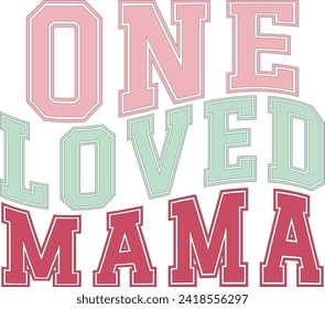 Retro Funny Mother's Day Colorful Sublimation Typographic Print Template. Happy Groovy Mom Mama Graphics and Quotes for Print on Demand Industry.
