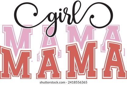 Retro Funny Mother's Day Colorful Sublimation Typographic Print Template. Happy Groovy Mom Mama Graphics and Quotes for Print on Demand Industry.